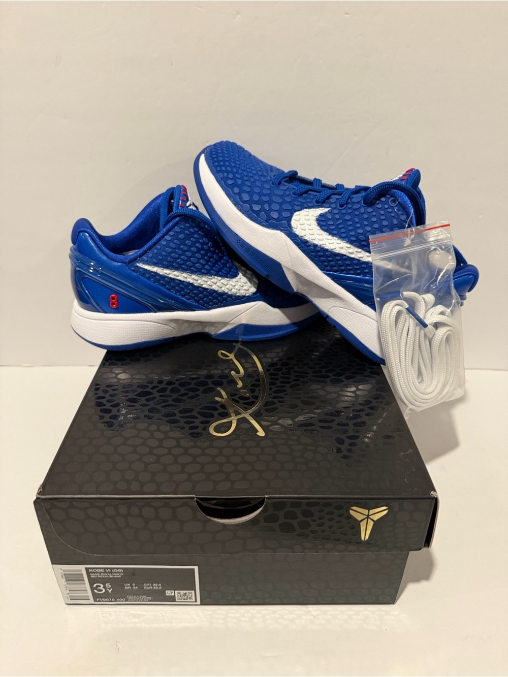 Kobe 6 Protro 'Dodgers' (GS) Sz: 3.5 / 5 / 6.5 / 7 (FV9676-400)